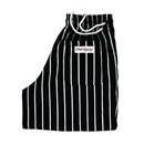 Pantalon de cuisine mixte Baggy Chef Works rayé noir et blanc L